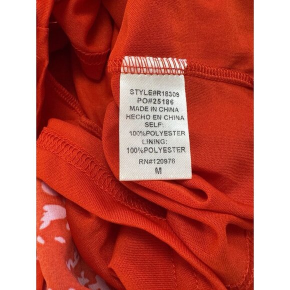 Entro Red Pink Floral Y2K Romper M Boho Romantic Grunge Festival Tiered Ruffle - Picture 8 of 11